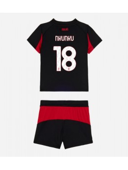 AC Milan Christopher Nkunku #18 Replika Hemmakläder Barn 2025-26 Kortärmad (+ byxor)